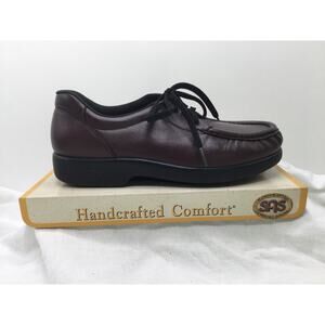 SAS Maroon Lace Up Loafer Womens 7M Comfort Shoes New